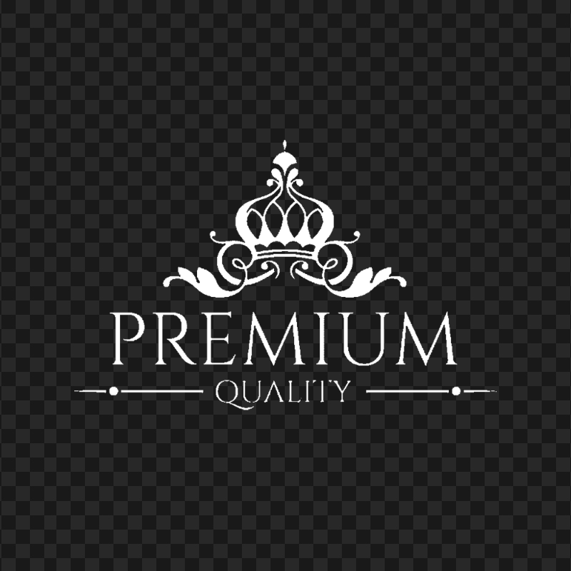 HD Premium Quality With Crown White Sign Transparent Background