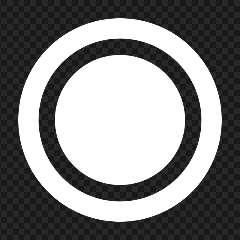 HD PS Controller Circle White Button Icon PNG