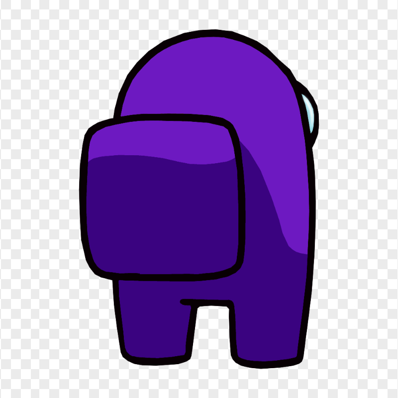 HD Purple Among Us Character Back View PNG