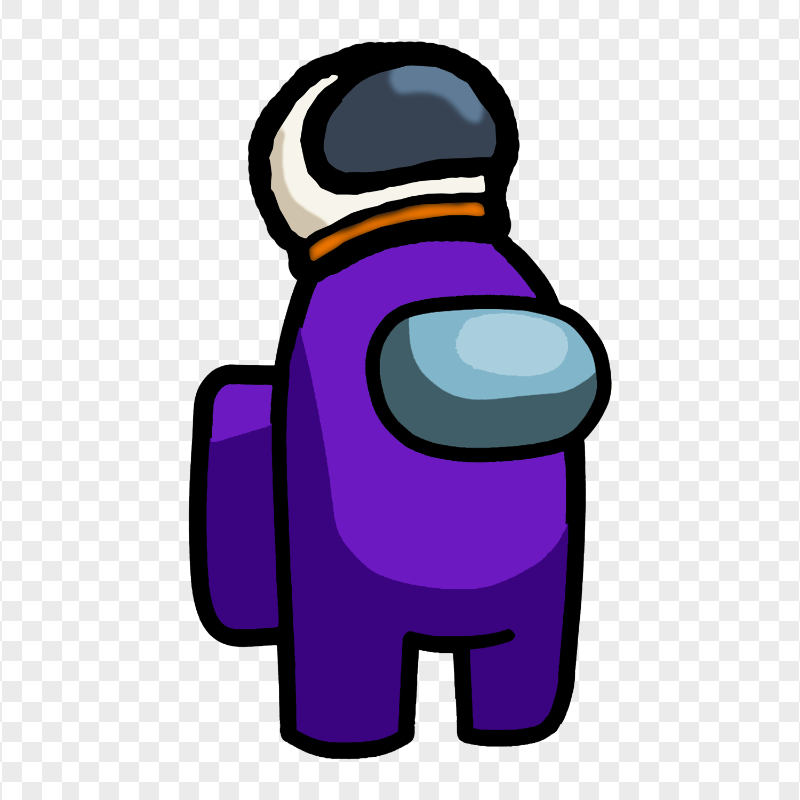 HD Purple Among Us Crewmate Character With Astronaut Helmet PNG