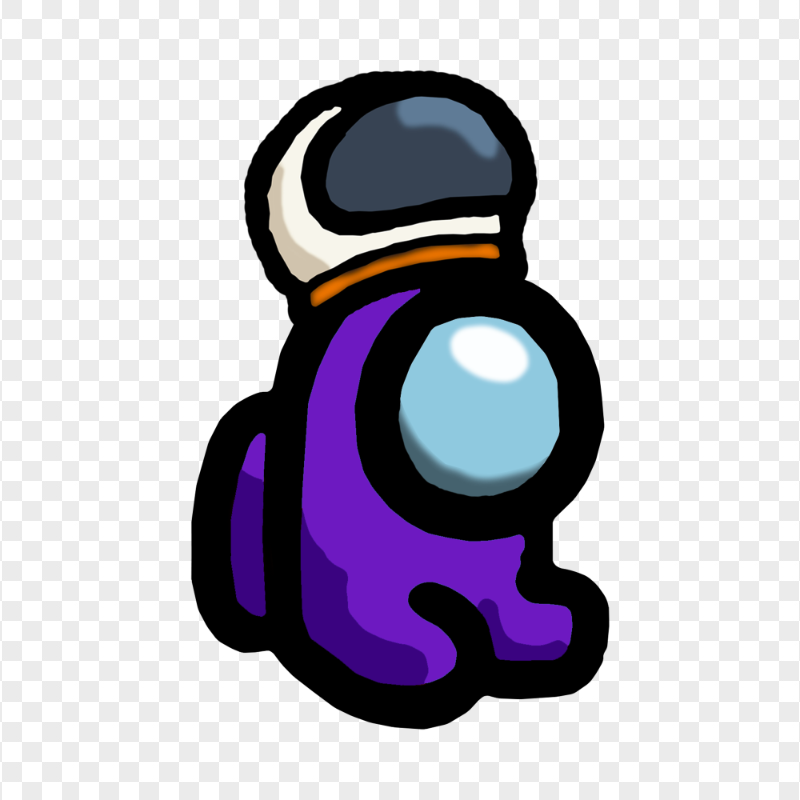 HD Purple Among Us Mini Crewmate Character Baby Astronaut Helmet PNG