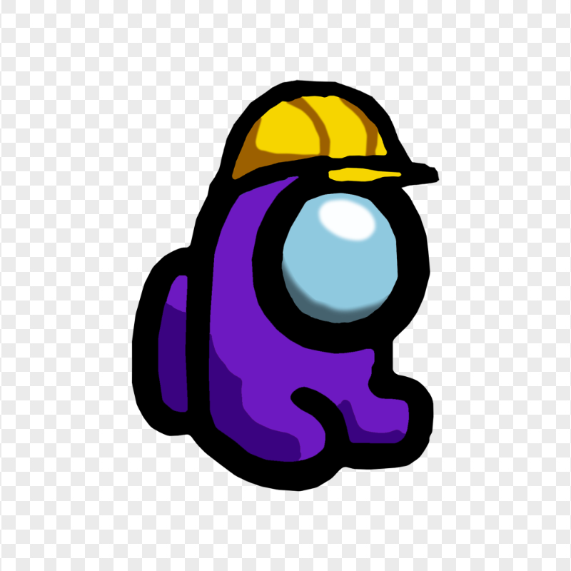 HD Purple Among Us Mini Crewmate Hard Construction Hat PNG