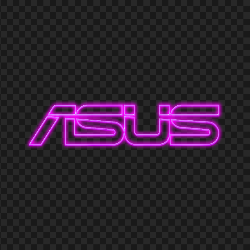 HD Purple Asus Neon Logo Transparent PNG