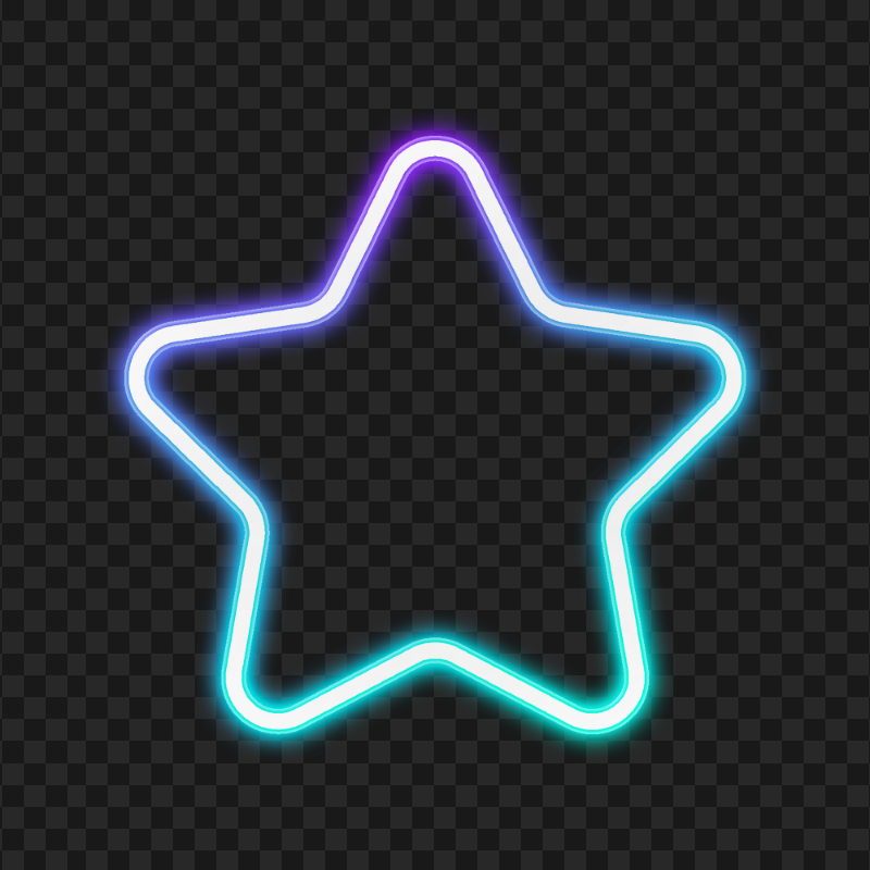 HD Purple & Blue Neon Star PNG