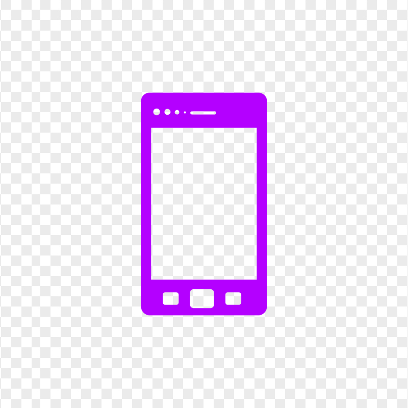 HD Purple Cell Phone Icon Transparent PNG