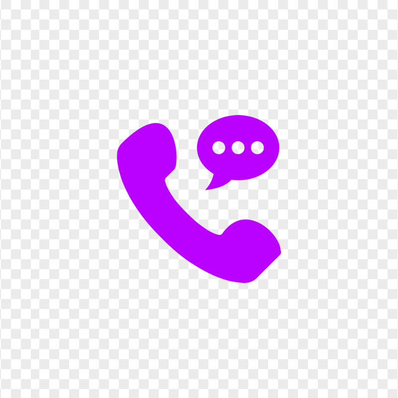 HD Purple Connected Phone Icon Transparent PNG