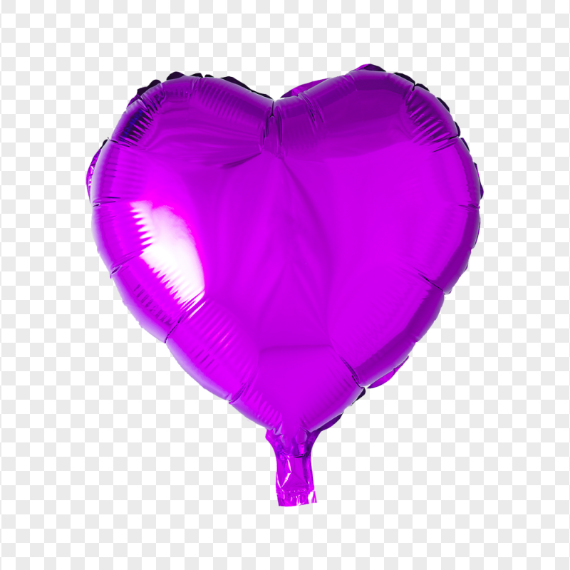 HD Purple Love Heart Balloon Valentine Day PNG