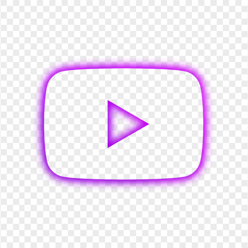 HD Purple Neon Aesthetic Youtube YT Play Icon PNG