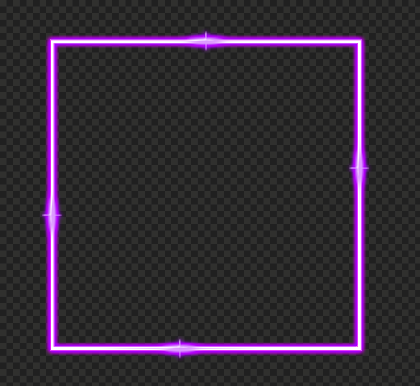 HD Purple Neon Border Frame Effect PNG | Citypng