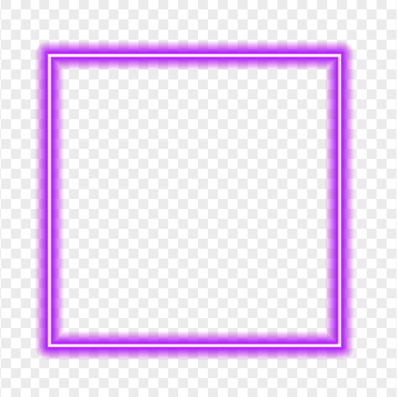 HD Purple Neon Border Frame PNG