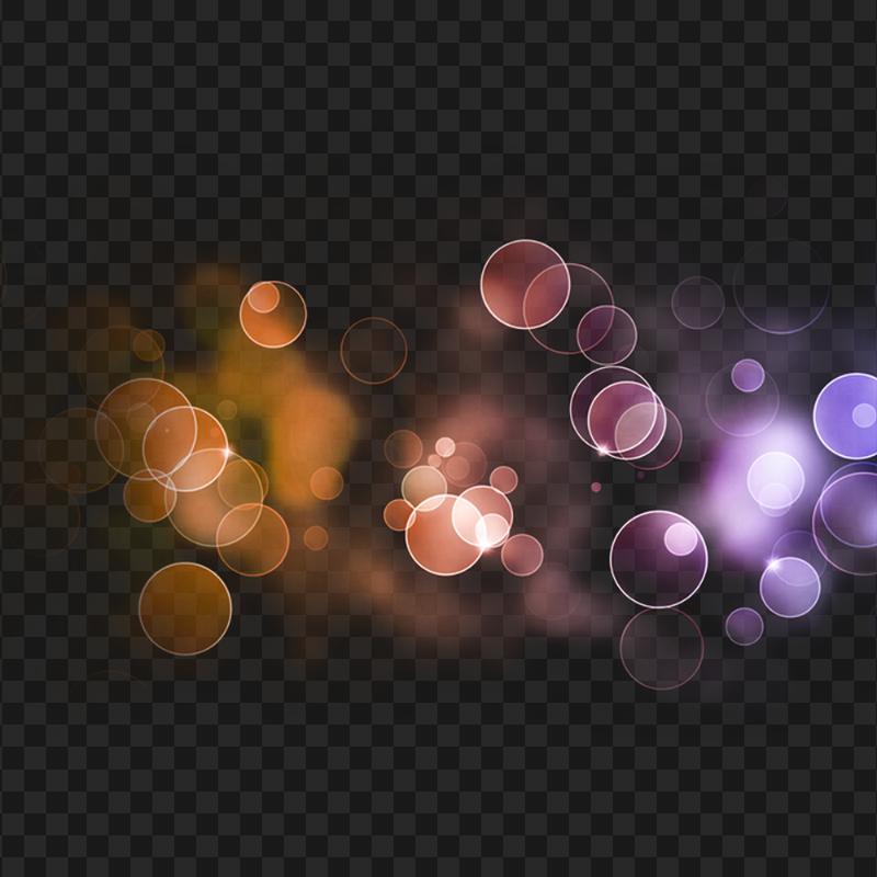 HD Purple & Orange Bokeh Light Effect PNG