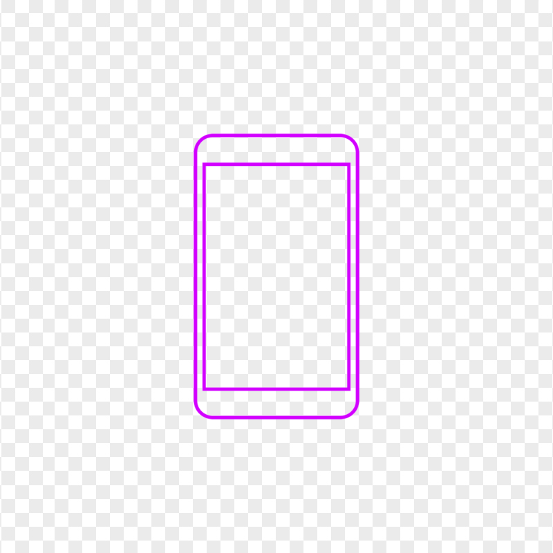 HD Purple Outline Modern Smartphone Icon Transparent PNG