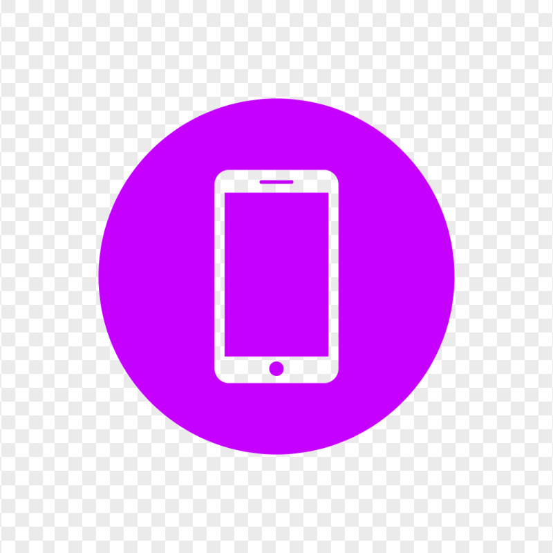 HD Purple Round Circle Modern Smartphone Icon Transparent PNG
