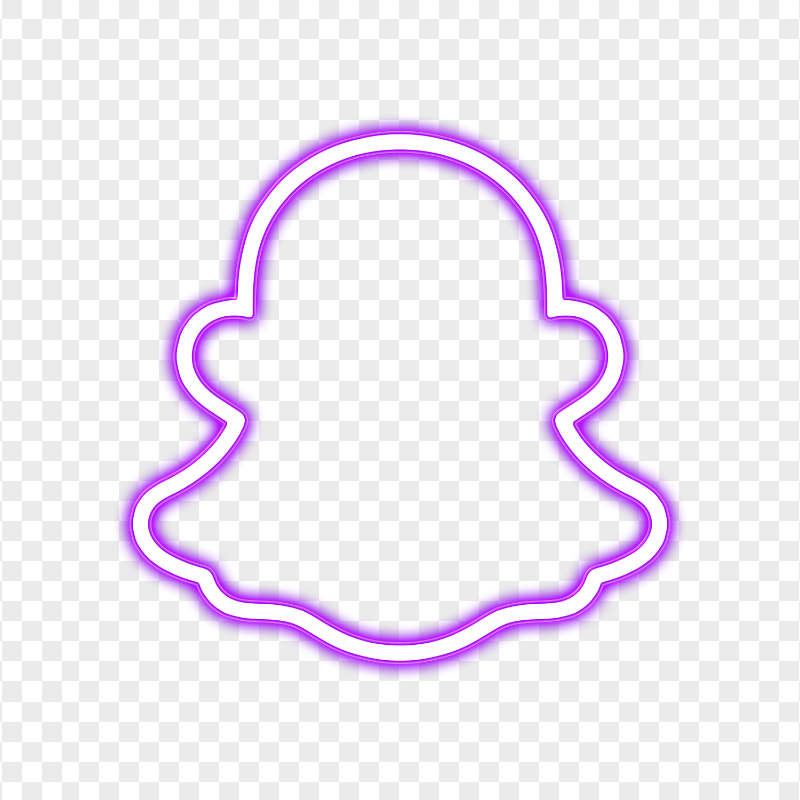 HD Purple Snapchat Neon Logo PNG