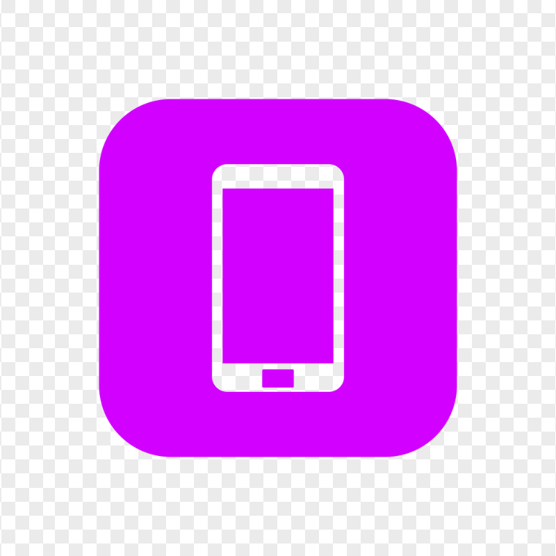 HD Purple Square Modern Smartphone Icon Transparent PNG