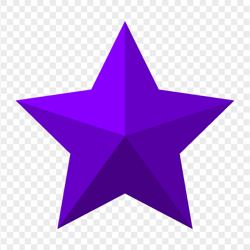 HD Purple Star Shape Transparent Background