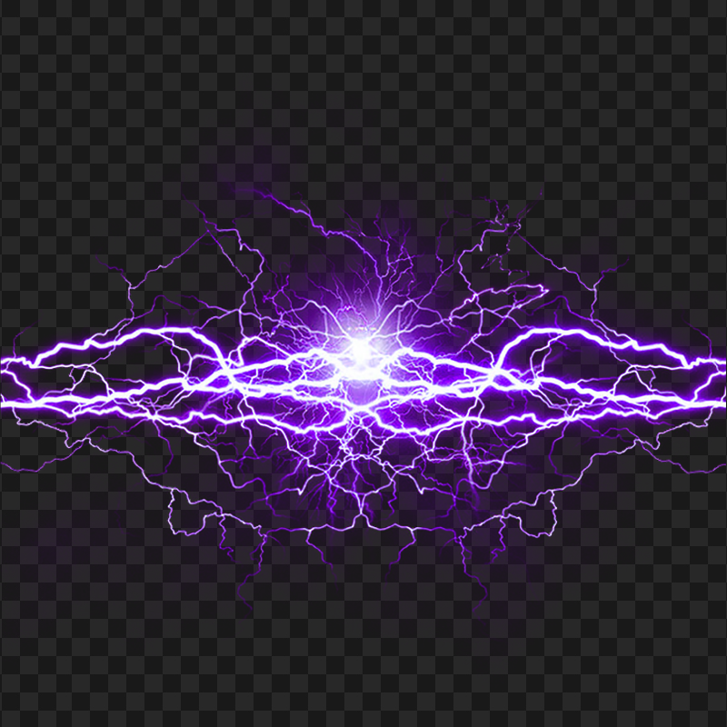 HD Purple Thunder Lighting Effect PNG