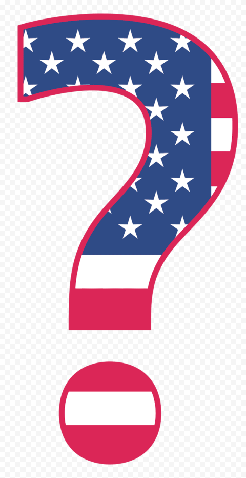 HD Question Mark USA Flag Style Icon PNG