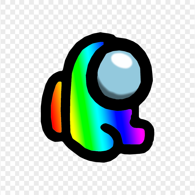 HD Rainbow Among Us Mini Crewmate Baby PNG