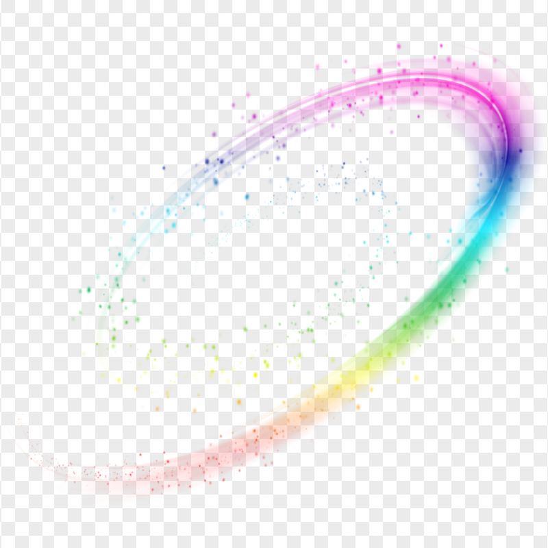 HD Rainbow Line Glow Stars Effect PNG