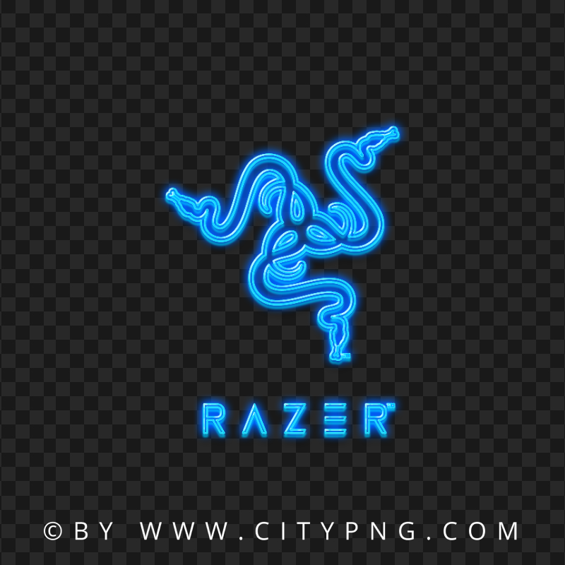 Purple Razer Glowing Neon Logo Download PNG | Citypng