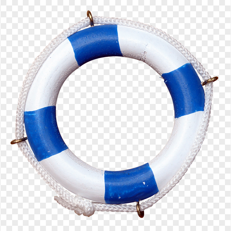 HD Real Blue & White Lifebuoy Life Saver Ring PNG