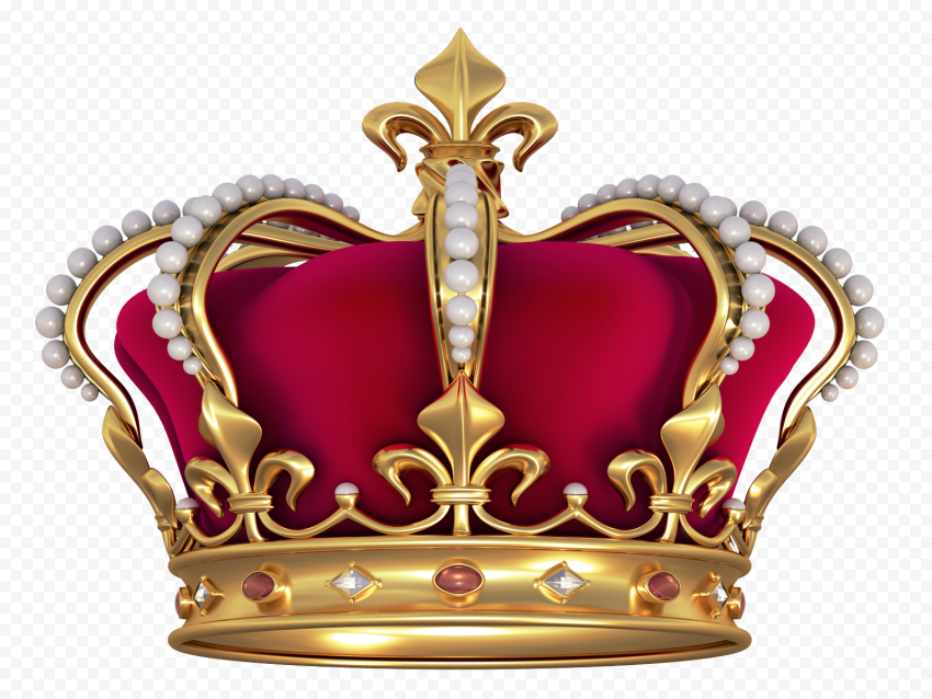 HD Real Gold And Red King Crown PNG Citypng