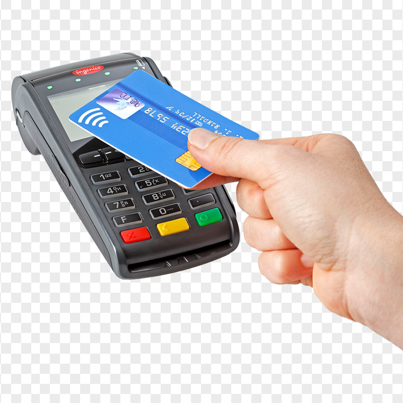 HD Real Hand Try To Use A POS Machine PNG