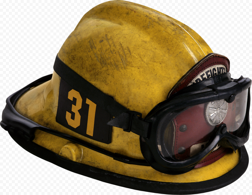 HD Real Yellow Firefighter Fireman Helmet PNG | Citypng