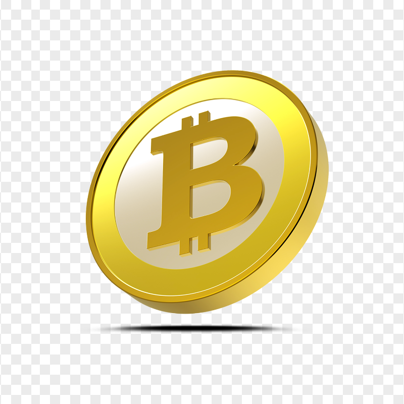 HD Realistic 3D BTC Cryptocurrency Coin PNG