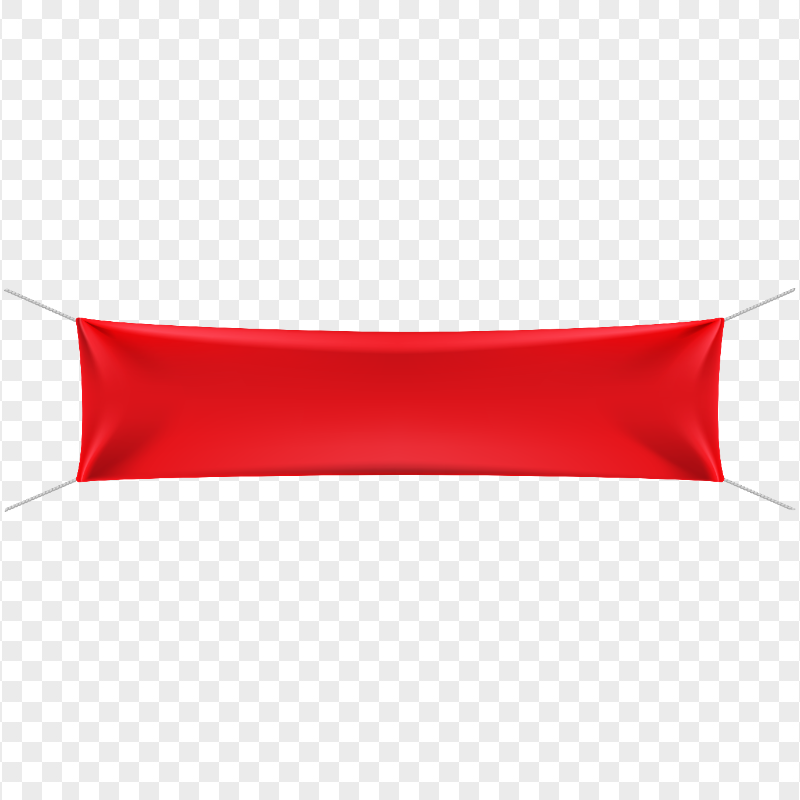 HD Realistic Hanging Red Banner Ribbon PNG