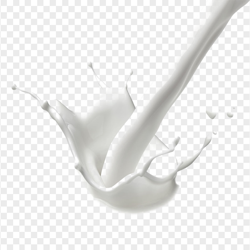 HD Realistic Milk Drop Splash PNG