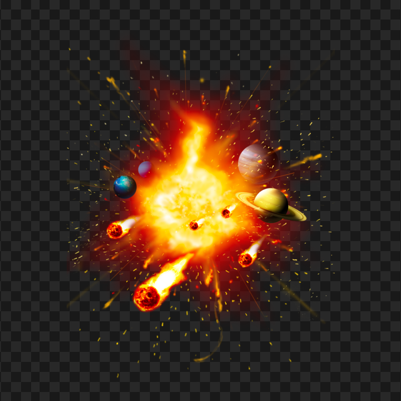 HD Realistic Space Explosion PNG