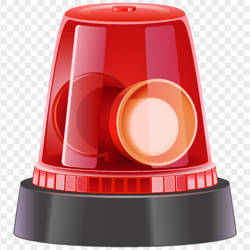 HD Red Alarm Police Beacon Siren Illustration PNG