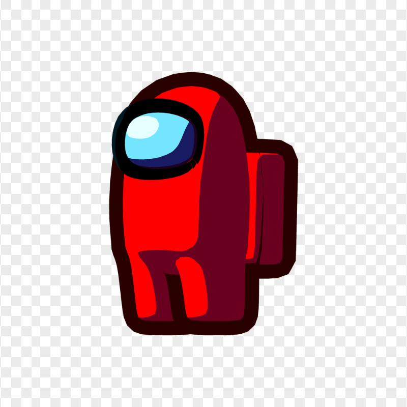 HD Red Among Us Character PNG