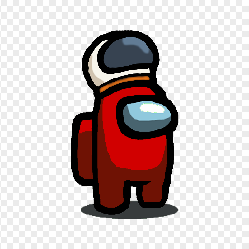 HD Red Among Us Character With Astronaut Helmet PNG