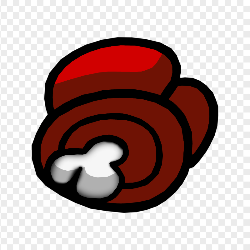 HD Red Among Us Crewmate Character Dead Body PNG