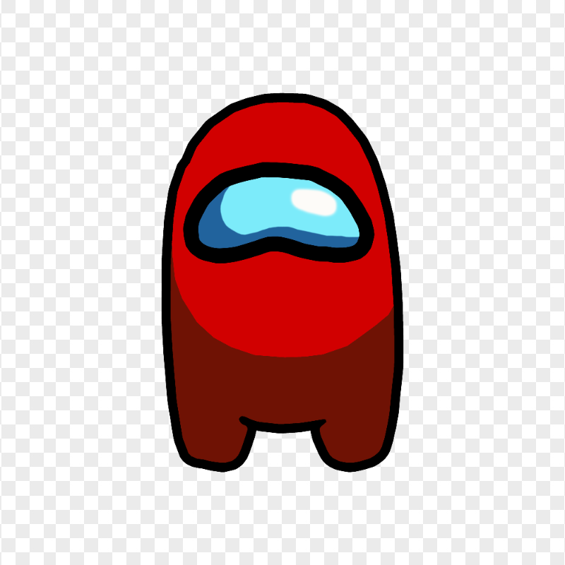 HD Red Among Us Crewmate Character Front View PNG