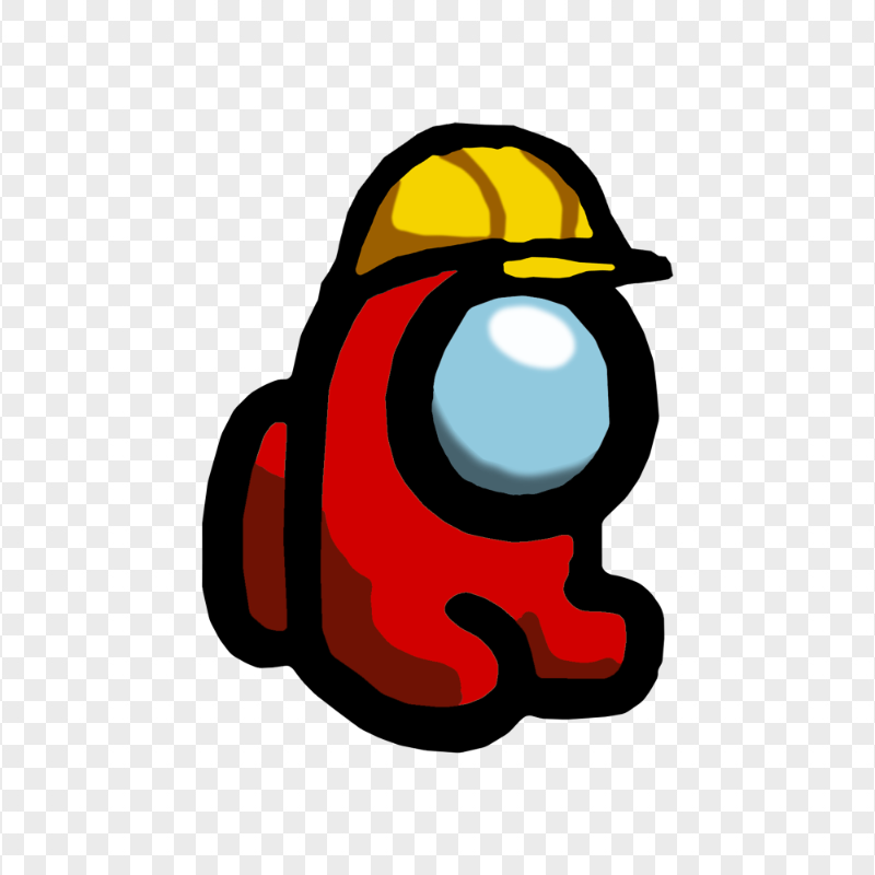 HD Red Among Us Mini Crewmate Hard Construction Hat PNG