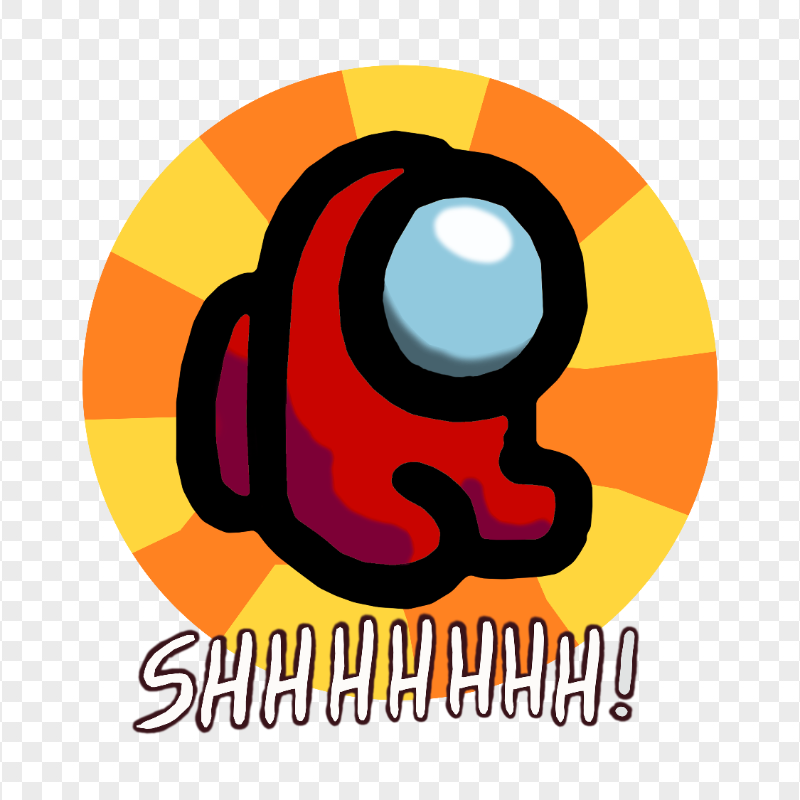 HD Red Among Us Mini Crewmate Shhh PNG