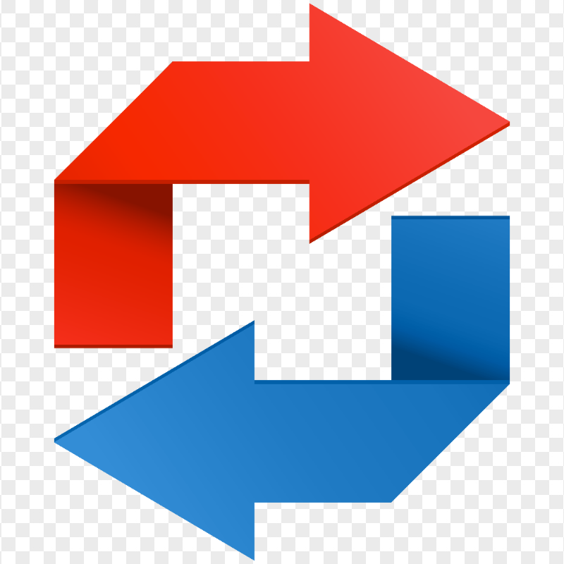 HD Red And Blue Two Arrow Icon PNG