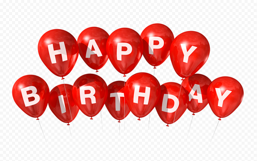 Happy Birthday Balloons Hd Images Hd Red Balloons Happy Birthday Letters Png | Citypng