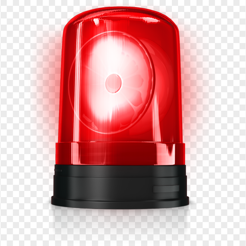 HD Red Beacon Light Siren Emergency Police PNG