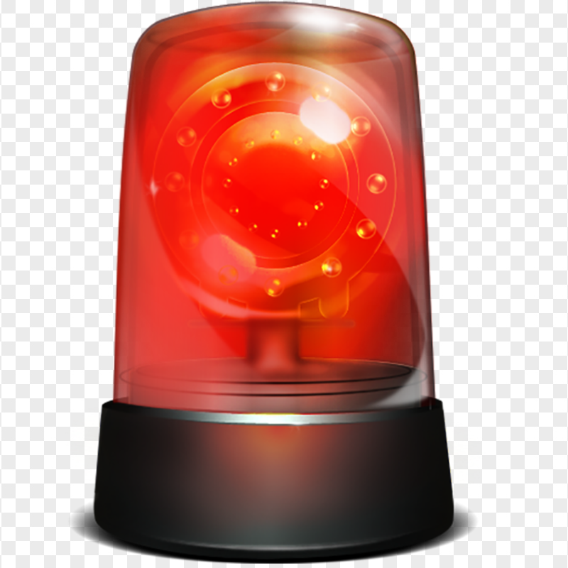 HD Red Beacon Siren Alarm Illustration PNG