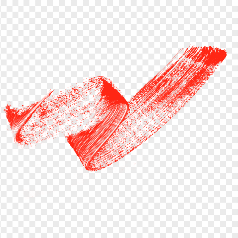 HD Red Brush Stroke Grunge Curved Line PNG