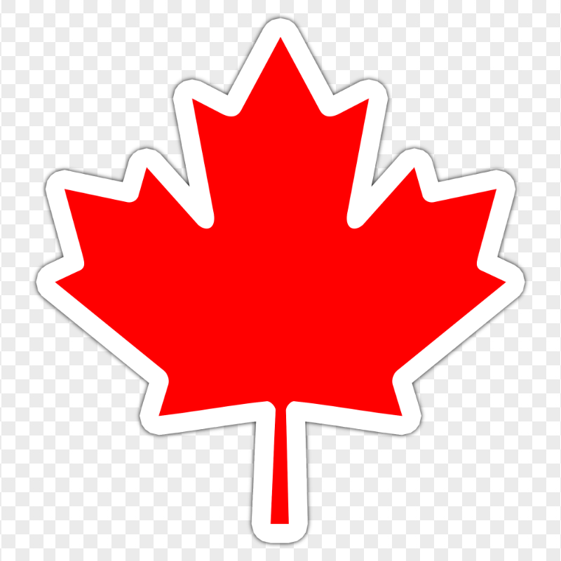HD Red Canadian Maple Leaf Stickers PNG