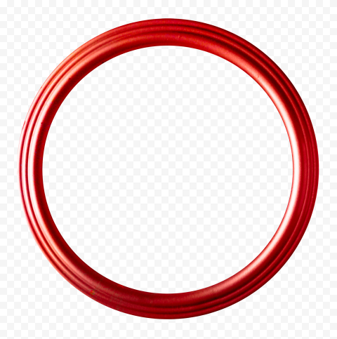 HD Red Circular Round Frame Transparent Background