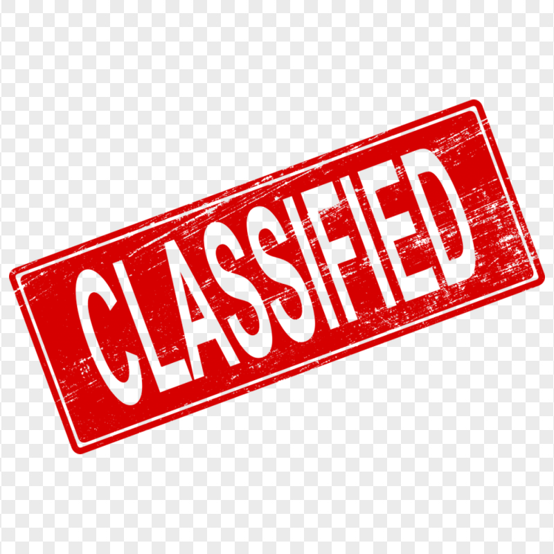 HD Red Classified Stamp Word Clipart PNG