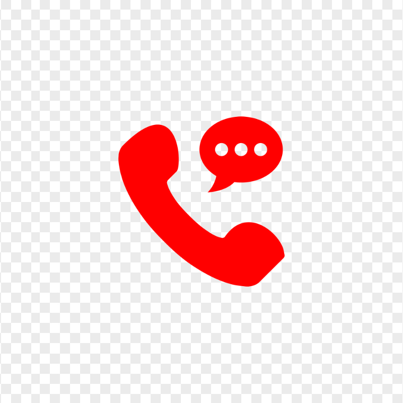 HD Red Connected Phone Icon Transparent PNG