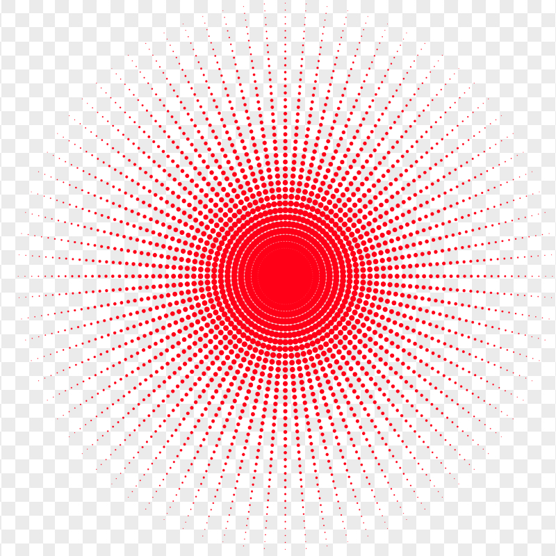 HD Red Dots Halftone Circular PNG